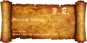 Moring Rózsa névjegykártya
