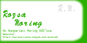 rozsa moring business card